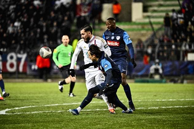 FOOTBALL : Bergerac vs Lyon - 16eme de Finale de la Coupe de France - Limoges - 19-01-2024 ThierryBreton Panoramic 