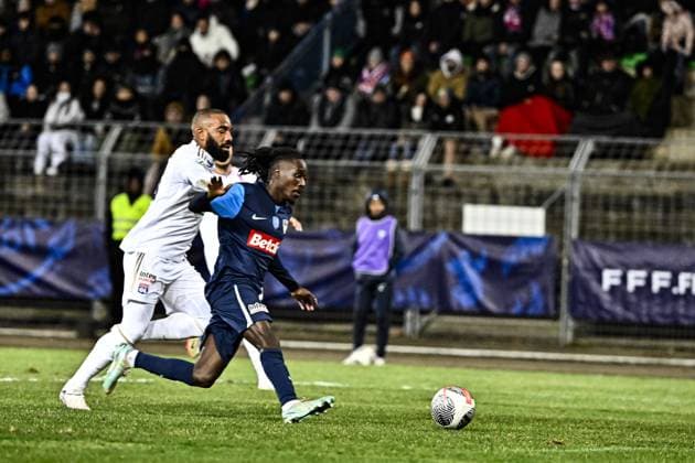 FOOTBALL : Bergerac vs Lyon - 16eme de Finale de la Coupe de France - Limoges - 19-01-2024 ThierryBreton Panoramic 