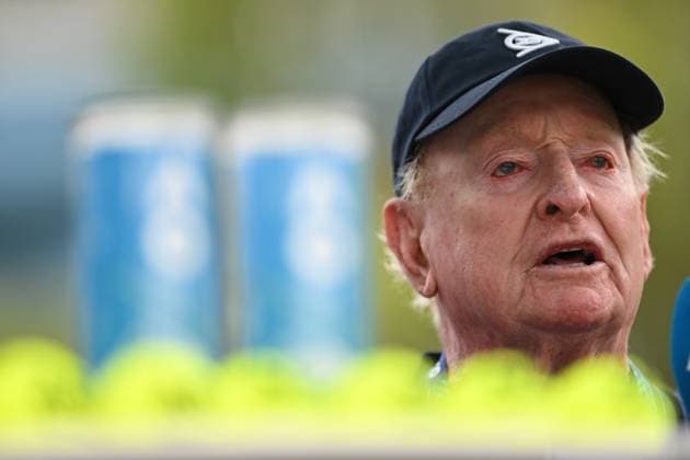TENNIS AUSTRALIAN OPEN, Tennis great Rod Laver speaks to the media on Day 7 of the 2024 Australian Open at Melbourne Park in Melbourne, Saturday, January 20, 2024. ( NO ARCHIVING, EDITORIAL USE ONLY, NO USE IN BOOKS WITHOUT CONSENT MELBOURNE VICTORIA AUSTRALIA  Copyright: xLUKASxCOCHx 20240120001891218183