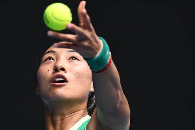 TENNIS AUSTRALIAN OPEN, Yafan Wang of China in action during her 3rd round match against Qinwen Zheng of China on Day 7 of the 2024 Australian Open at Melbourne Park in Melbourne, Saturday, January 20, 2024. ( NO ARCHIVING, EDITORIAL USE ONLY, NO USE IN BOOKS WITHOUT CONSENT MELBOURNE VICTORIA AUSTRALIA  Copyright: xJOELxCARRETTx 20240120001891243181