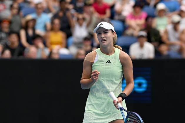 TENNIS AUSTRALIAN OPEN, Anna Kalinskaya of Russia celebrates match point during her round 3 win against Sloane Stephens of the USA on Day 7 of the 2024 Australian Open at Melbourne Park in Melbourne, Saturday, January 20, 2024. ( NO ARCHIVING, EDITORIAL USE ONLY, NO USE IN BOOKS WITHOUT CONSENT MELBOURNE VICTORIA AUSTRALIA  Copyright: xLUKASxCOCHx 20240120001891245997