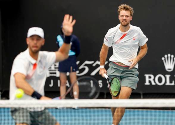 Kevin Krawietz Tim Puetz, Mens Doubles, Australian Open 2024, Melbourne Park, Melbourne, Victoria, Australia Copyright: xJuergenxHasenkopfx
