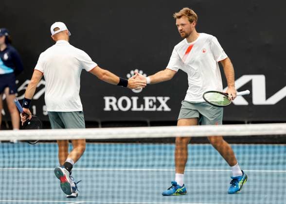 Kevin Krawietz Tim Puetz, Mens Doubles, Australian Open 2024, Melbourne Park, Melbourne, Victoria, Australia Copyright: xJuergenxHasenkopfx
