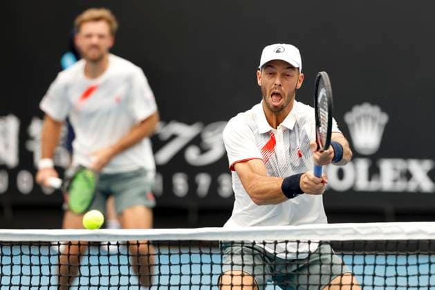 Kevin Krawietz Tim Puetz, Mens Doubles, Australian Open 2024, Melbourne Park, Melbourne, Victoria, Australia Copyright: xJuergenxHasenkopfx