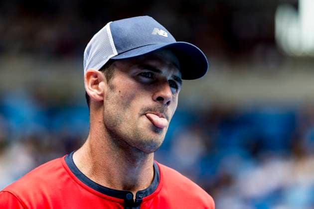 MELBOURNE, VIC - JANUARY 20: Tommy Paul of the United States of America in action during the 3rd round of the 2024 Australian Open on January 20 2024, at Melbourne Park in Melbourne, Australia. (Photo by Jason Heidrich Icon Sportswire) TENNIS: JAN 20 Australian Open EDITORIAL USE ONLY Icon240120089