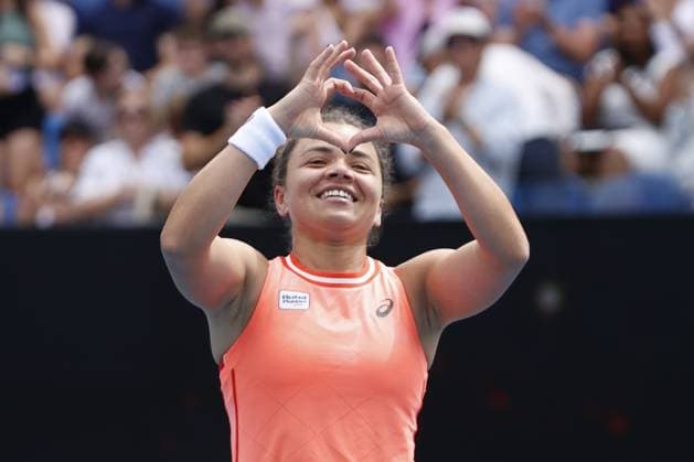 Jasmine Paolini (ITA) celebrates at the end of the their round three singles match against Anna Blinkova  Copyright: xAgnxFoto IPAxSportx xipa-agency.x xx IPA_42819838 IPA_Agency_IPA42819838