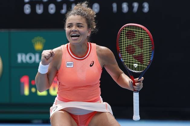 Jasmine Paolini (ITA) celebrates at the end of the their round three singles match against Anna Blinkova  Copyright: xAgnxFoto IPAxSportx xipa-agency.x xx IPA_42819844 IPA_Agency_IPA42819844