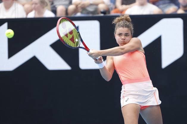 International Tennis match - Australian Open Jasmine Paolini (ITA) in action during their round three singles match against Anna Blinkova Melbourne Australia  Copyright: xIPAxSport ABACAx