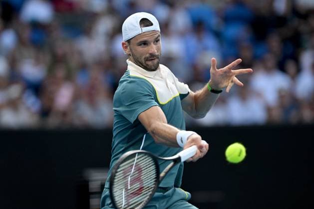 TENNIS AUSTRALIAN OPEN, Grigor Dimitrov of Bulgaria in action during his round 3 match against Nuno Borges from Portugal on Day 7 of the 2024 Australian Open at Melbourne Park in Melbourne, Saturday, January 20, 2024. ( NO ARCHIVING, EDITORIAL USE ONLY, NO USE IN BOOKS WITHOUT CONSENT MELBOURNE VICTORIA AUSTRALIA  Copyright: xLUKASxCOCHx 20240120001891295267
