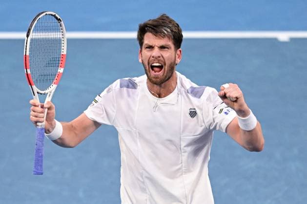Cameron Norrie (GBR) celebrates winning his third round match Australian Open, Day Seven, Tennis, Melbourne Park, Melbourne, Australia - 20 Jan 2024  Copyright: xJamesxGourley Shutterstockx 14306286fe