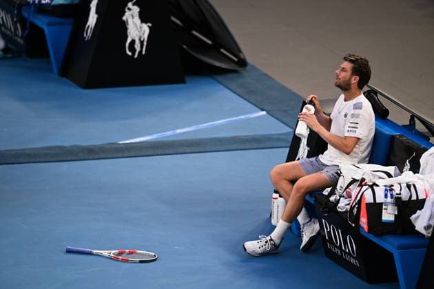 Cameron Norrie (GBR) after winning his third round match Australian Open, Day Seven, Tennis, Melbourne Park, Melbourne, Australia - 20 Jan 2024  Copyright: xJamesxGourley Shutterstockx 14306286gd
