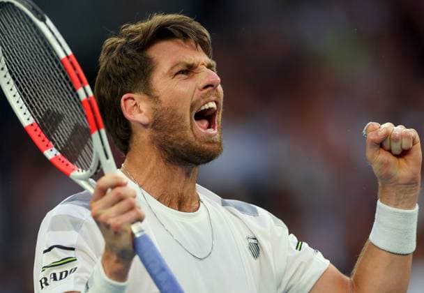 Cameron Norrie of GBR celebrates Australian Open, Day Seven, Tennis, Melbourne Park, Melbourne, Australia - 20 Jan 2024  Copyright: xEllaxLing Shutterstockx 14306285bn