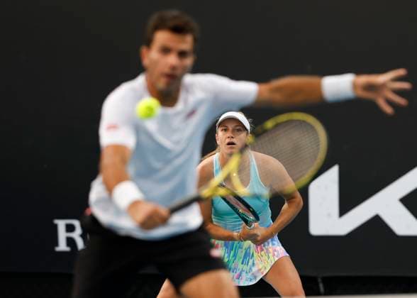 Ellen Perez Jean Julien Rojer, Mixed Doubles, Australian Open 2024, Melbourne Park, Melbourne, Victoria, Australia Copyright: xJuergenxHasenkopfx