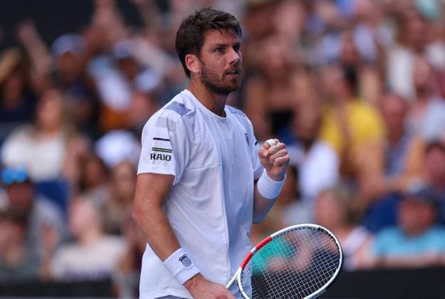 Cameron Norrie of GBR celebrates Australian Open, Day Seven, Tennis, Melbourne Park, Melbourne, Australia - 20 Jan 2024  Copyright: xEllaxLing Shutterstockx 14306285bt