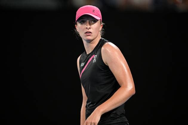Iga Swiatek (POL) during her third round match Australian Open, Day Seven, Tennis, Melbourne Park, Melbourne, Australia - 20 Jan 2024  Copyright: xJamesxGourley Shutterstockx 14306286he