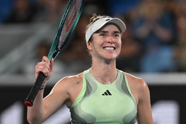 TENNIS AUSTRALIAN OPEN, Elina Svitolina of Ukraine celebrates match point during her 3rd round defeat of Viktorija Golubic of Switzerland on Day 7 of the 2024 Australian Open at Melbourne Park in Melbourne, Saturday, January 20, 2024. ( NO ARCHIVING, EDITORIAL USE ONLY, NO USE IN BOOKS WITHOUT CONSENT MELBOURNE VICTORIA AUSTRALIA  Copyright: xLUKASxCOCHx 20240120001891322353
