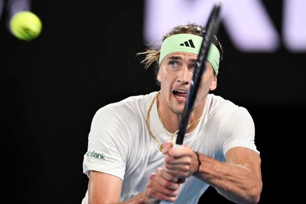 Alexander Zverev (GER) during his third round match Australian Open, Day Seven, Tennis, Melbourne Park, Melbourne, Australia - 20 Jan 2024  Copyright: xJamesxGourley Shutterstockx 14306286jq