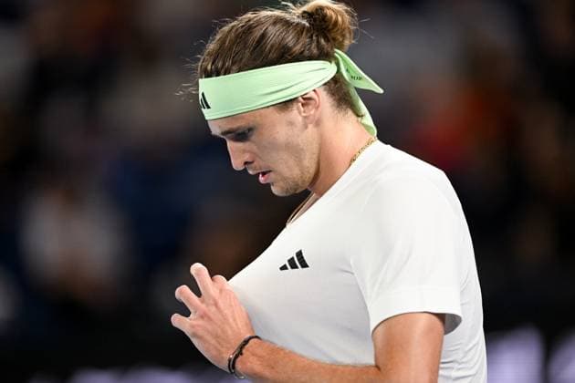 Alexander Zverev (GER) during his third round match Australian Open, Day Seven, Tennis, Melbourne Park, Melbourne, Australia - 20 Jan 2024  Copyright: xJamesxGourley Shutterstockx 14306286jm
