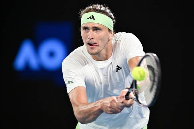 Alexander Zverev (GER) during his third round match Australian Open, Day Seven, Tennis, Melbourne Park, Melbourne, Australia - 20 Jan 2024  Copyright: xJamesxGourley Shutterstockx 14306286jk