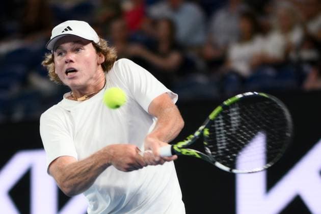 Alex Michelsen (USA) during his third round match Australian Open, Day Seven, Tennis, Melbourne Park, Melbourne, Australia - 20 Jan 2024  Copyright: xJamesxGourley Shutterstockx 14306286jz