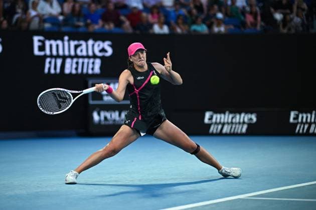 2024 Australian Open - Melbourne Iga Swiatek (POL) during her third round match at the 2024 Australian Open at Melbourne Park in Melbourne, Australia, on January 20, 2024. Photo by Corinne Dubreuil ABACAPRESS.COM Melbourne Australia  Copyright: xDubreuilxCorinne ABACAx