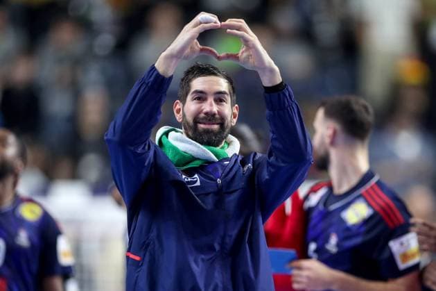 France v Iceland - Men s EHF Euro 2024 COLOGNE, GERMANY - JANUARY 20: Nikola Karabatic of France celebrate after the Men s EHF Euro 2024 main round match between France and Iceland at Lanxess Arena on January 20, 2024 in Cologne, Germany. SanjinxStrukic PIXSELL