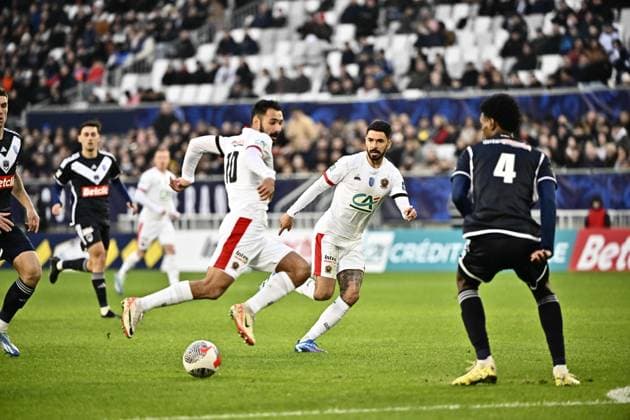 Gaetan Laborde (ogc) FOOTBALL : Bordeaux vs Nice - 16eme de Finale de la Coupe de France - Bordeaux - 20-01-2024 ThierryBreton Panoramic 