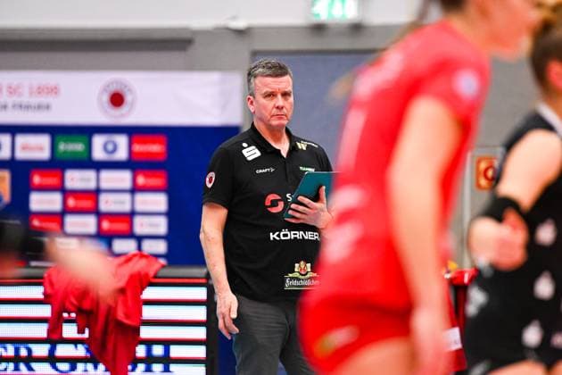 1 Volleyball Bundesliga Women, Dresdner SC vs Allianz MTV Stuttgart, Dresden, 20 01 2024 Alexander Waibl Head Coach Dresdner SC 1 Volleyball Bundesliga Women, Dresdner SC vs Allianz MTV Stuttgart on 20 01 2024 at the Margon Arena Dresden Copyright: xBEAUTIFULxSPORTS Hoepnerx