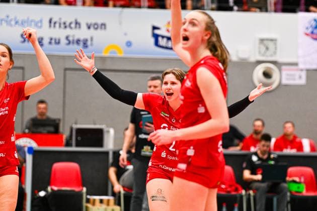 1 Volleyball Bundesliga Women, Dresdner SC vs Allianz MTV Stuttgart, Dresden, 20 01 2024 Larissa Winter Dresdner SC, 2 1 Volleyball Bundesliga Women, Dresdner SC vs Allianz MTV Stuttgart on 20 01 2024 at the Margon Arena Dresden Copyright: xBEAUTIFULxSPORTS Hoepnerx