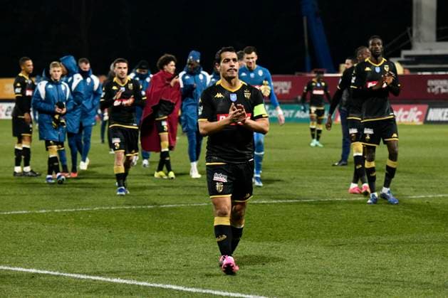 Monaco remercie les supporters monegasques Rodez Aveyron Football vs. AS Monaco pour 16eme de finale de la Coupe de France au Stade Paul Lignon de Rodez, le 20 janvier 2024. FOOTBALL : Rodez AF vs. AS Monaco - Coupe de France - 20 01 2024 ValentinaClaret Panoramic 