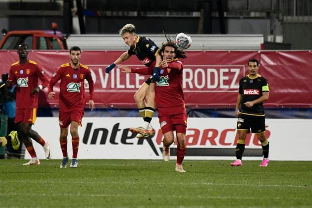 Aleksandr GOLOVIN (ASM) Rodez Aveyron Football vs. AS Monaco pour 16eme de finale de la Coupe de France au Stade Paul Lignon de Rodez, le 20 janvier 2024. FOOTBALL : Rodez AF vs. AS Monaco - Coupe de France - 20 01 2024 ValentinaClaret Panoramic 