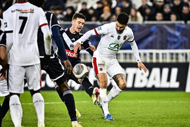 Morgan Sanson (ogc) FOOTBALL : Bordeaux vs Nice - 16eme de Finale de la Coupe de France - Bordeaux - 20-01-2024 ThierryBreton Panoramic 