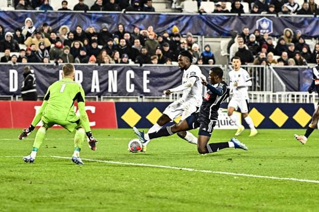 Evann Gessand (ogc) FOOTBALL : Bordeaux vs Nice - 16eme de Finale de la Coupe de France - Bordeaux - 20-01-2024 ThierryBreton Panoramic 