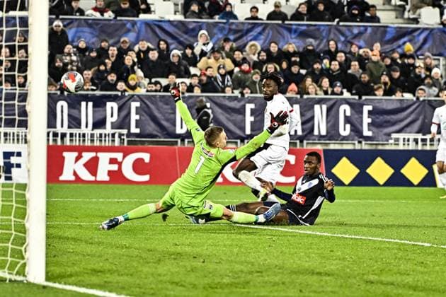 Evann Gessand (ogc) FOOTBALL : Bordeaux vs Nice - 16eme de Finale de la Coupe de France - Bordeaux - 20-01-2024 ThierryBreton Panoramic 