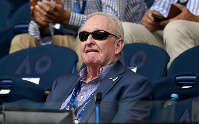 TENNIS AUSTRALIAN OPEN, Former Australian tennis champion Rod Laver looks on to the 4th round women?s singles match between Coco Gauff of USA and Magdalena Frech of Poland on Day 8 of the 2024 Australian Open at Melbourne Park in Melbourne, Sunday, January 21, 2024. ( NO ARCHIVING, EDITORIAL USE ONLY, NO USE IN BOOKS WITHOUT CONSENT MELBOURNE VICTORIA AUSTRALIA  Copyright: xLUKASxCOCHx 20240121001891637461