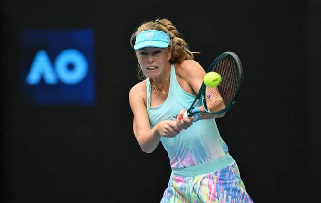 TENNIS AUSTRALIAN OPEN, Magdalena Frech of Poland returns during her 4th round match against Coco Gauff of USA on Day 8 of the 2024 Australian Open at Melbourne Park in Melbourne, Sunday, January 21, 2024. ( NO ARCHIVING, EDITORIAL USE ONLY, NO USE IN BOOKS WITHOUT CONSENT MELBOURNE VICTORIA AUSTRALIA  Copyright: xLUKASxCOCHx 20240121001891638086