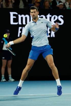 January 21, 2024, Melbourne, Victoria, Australia: Novak Djokovic (SRB) in action during their round four singles match against Adrian Mannarino (FRA) on day eight of the 2024 Australian Open at Melbourne Park on January 21, 2024 in Melbourne, Australia. Melbourne Australia - ZUMAl131 20240121_zsp_l131_021 Copyright: xCiroxDexLucax