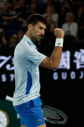 January 21, 2024, Melbourne, Victoria, Australia: Novak Djokovic (SRB) in action during their round four singles match against Adrian Mannarino (FRA) on day eight of the 2024 Australian Open at Melbourne Park on January 21, 2024 in Melbourne, Australia. Melbourne Australia - ZUMAl131 20240121_zsp_l131_027 Copyright: xCiroxDexLucax