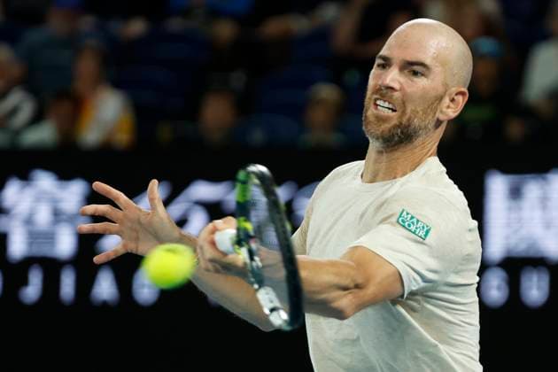 January 21, 2024, Melbourne, Victoria, Australia: Adrian Mannarino (FRA) in action during their round four singles match against Novak Djokovic (SRB) on day eight of the 2024 Australian Open at Melbourne Park on January 21, 2024 in Melbourne, Australia. Melbourne Australia - ZUMAl131 20240121_zsp_l131_029 Copyright: xCiroxDexLucax