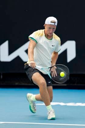 Max Schoenhaus GER , Boys Singles BS, Australian Open 2024, Melbourne Park, Melbourne, Victoria, Australia Copyright: xJuergenxHasenkopfx