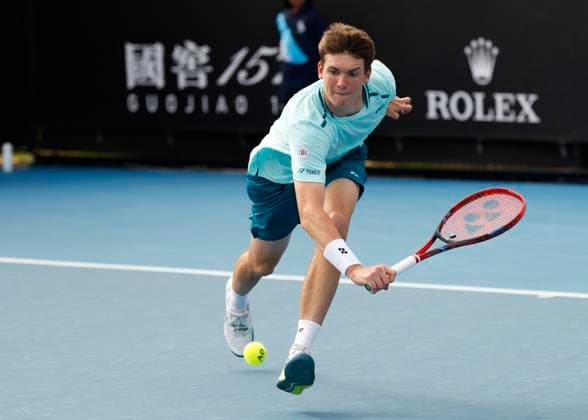 Max Stenzer GER , Boys Singles BS, Australian Open 2024, Melbourne Park, Melbourne, Victoria, Australia Copyright: xJuergenxHasenkopfx