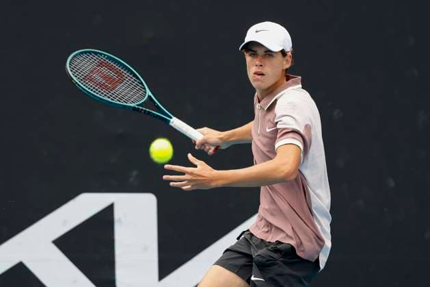 Tom Sickenberger GER , Boys Singles BS, Australian Open 2024, Melbourne Park, Melbourne, Victoria, Australia Copyright: xJuergenxHasenkopfx