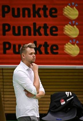 Volleyball 2 Bundesliga Season 2023 2024 TV Rottenburg TuS Kriftel 20 01 2024 Coach Jan Scheuermann TV Rottenburg