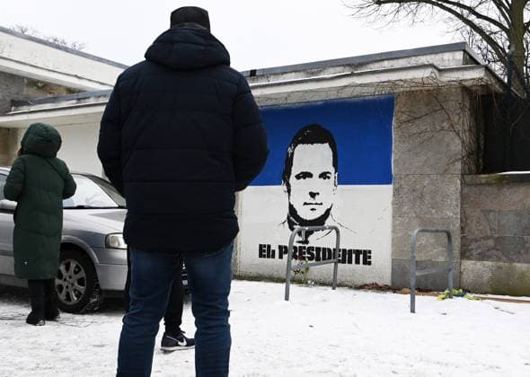 Football, Men, Season 2023 2024, 2 Bundesliga 18 Matchday , Hertha BSC Fortuna Düsseldorf, Commemoration of the late president Kay Bernstein Hertha BSC , in the picture a graffiti at the S station Olympiastadion, showing Kay Bernstein with the lettering El Presidente, 21 01 2024, Copyright: xMatthiasxKochx
