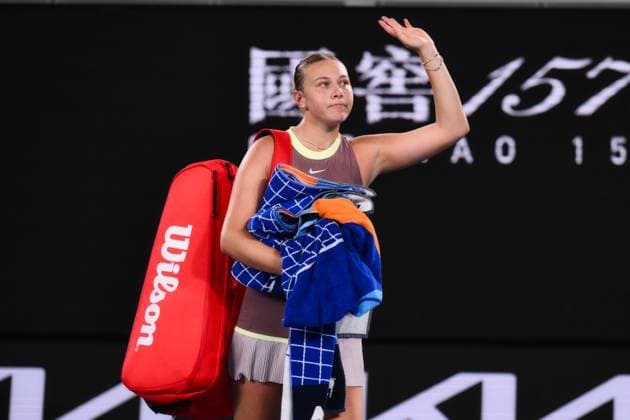 Amanda Anisimova (USA) after losing her fourth round match Australian Open, Day Eight, Tennis, Melbourne Park, Melbourne, Australia - 21 Jan 2024  Copyright: xJamesxGourley Shutterstockx 14306289bn