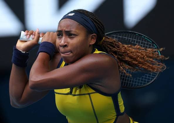 Coco Gauff of USA in action Australian Open, Day Eight, Tennis, Melbourne Park, Melbourne, Australia - 21 Jan 2024  Copyright: xEllaxLing Shutterstockx 14306288x