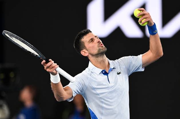 Novak Djokovic (SRB) during his fourth round match Australian Open, Day Eight, Tennis, Melbourne Park, Melbourne, Australia - 21 Jan 2024  Copyright: xJamesxGourley Shutterstockx 14306289ck
