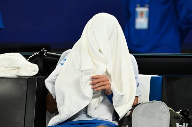 Novak Djokovic (SRB) during his fourth round match Australian Open, Day Eight, Tennis, Melbourne Park, Melbourne, Australia - 21 Jan 2024  Copyright: xJamesxGourley Shutterstockx 14306289cb