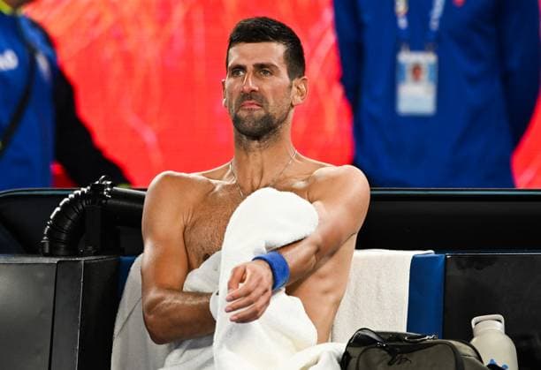 Novak Djokovic (SRB) during his fourth round match Australian Open, Day Eight, Tennis, Melbourne Park, Melbourne, Australia - 21 Jan 2024  Copyright: xJamesxGourley Shutterstockx 14306289bt