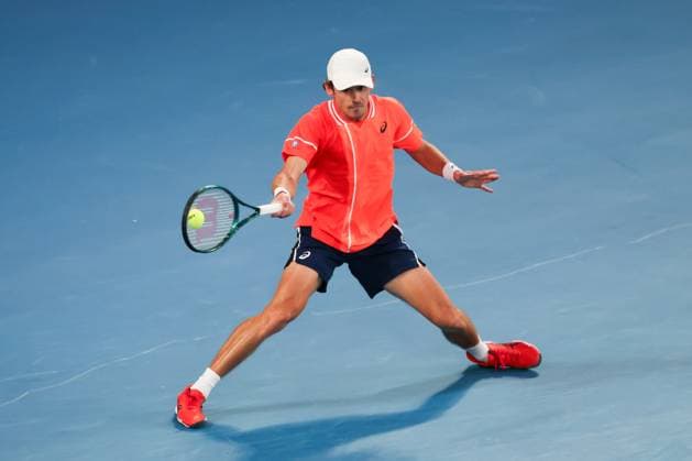 January 21, 2024, Melbourne, Victoria, Australia: MELBOURNE, AUSTRALIA - JANUARY 21: Alex de Minaur of Australia plays Andrey Rublev of Russia on day 8 of the 2024 Australian Open at Melbourne Park on January 21, 2024 in Melbourne, Australia. Melbourne Australia - ZUMAp121 20240121_zsp_p121_131 Copyright: xChrisxPutnamx